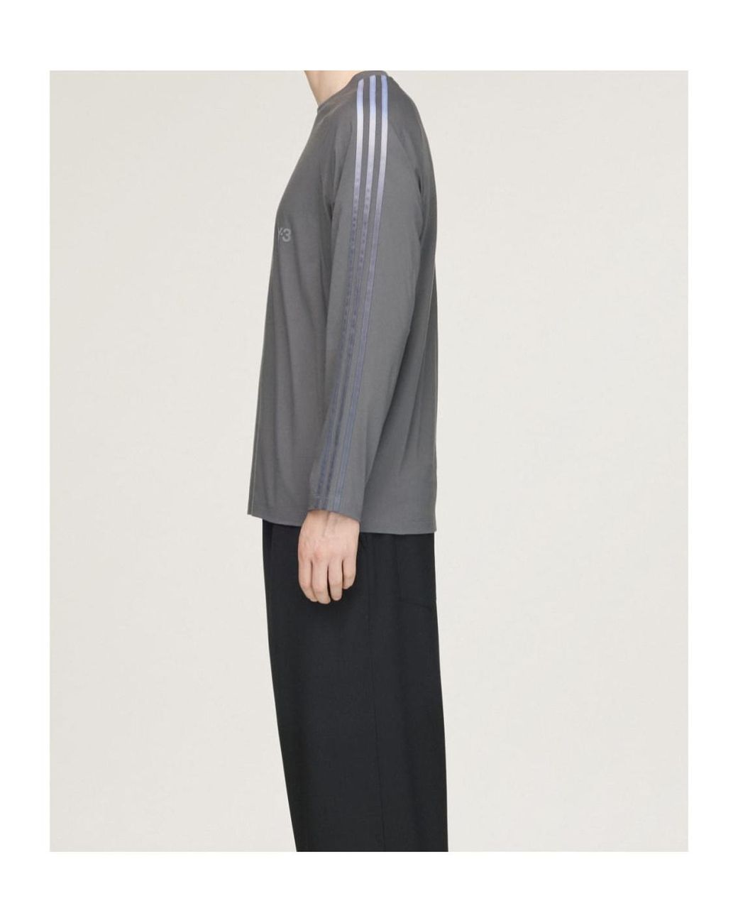 Y-3 Gray Raglan-Sleeve T-Shirt for men