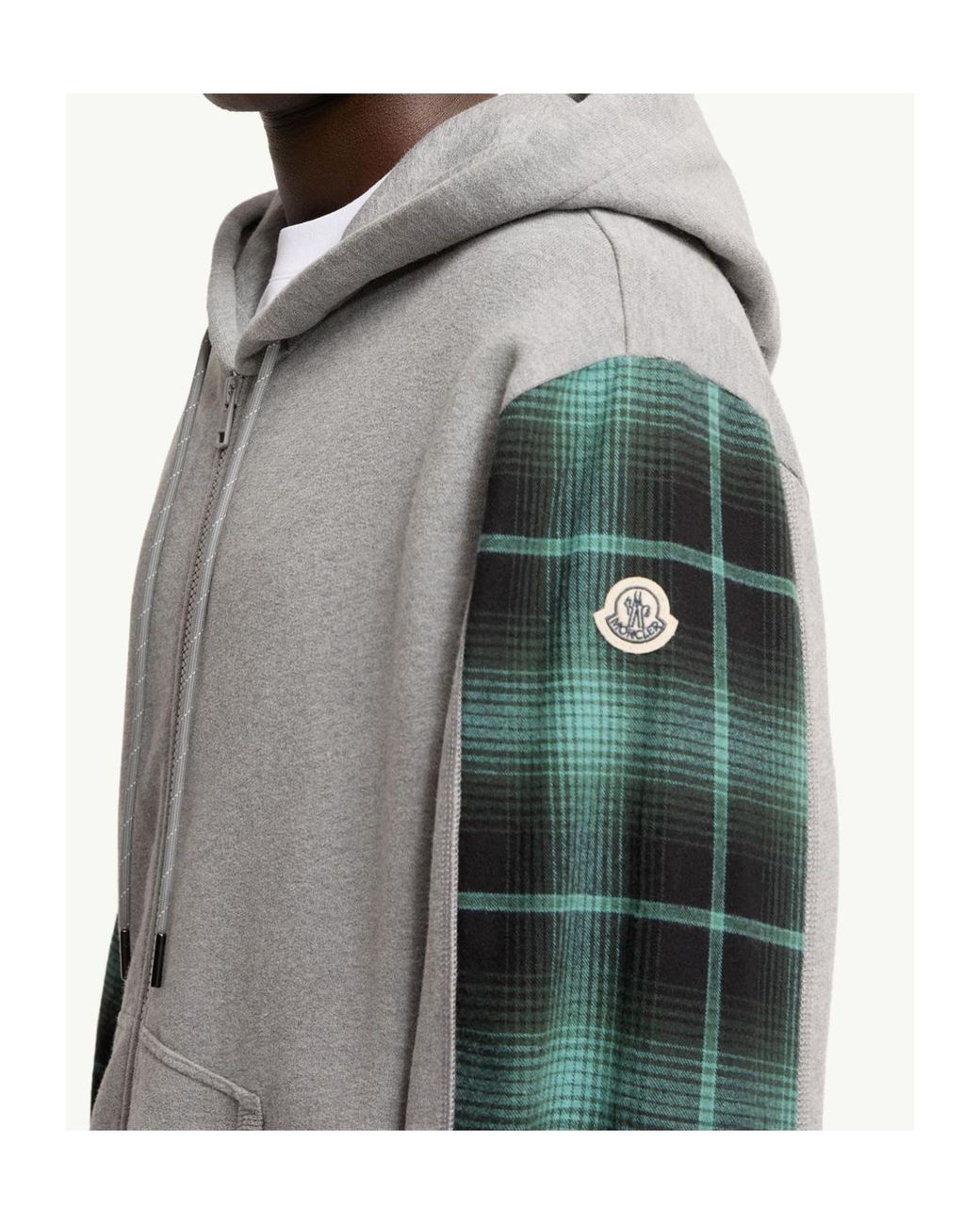 Moncler Gray X Fragment Zip-Up Hoodie for men