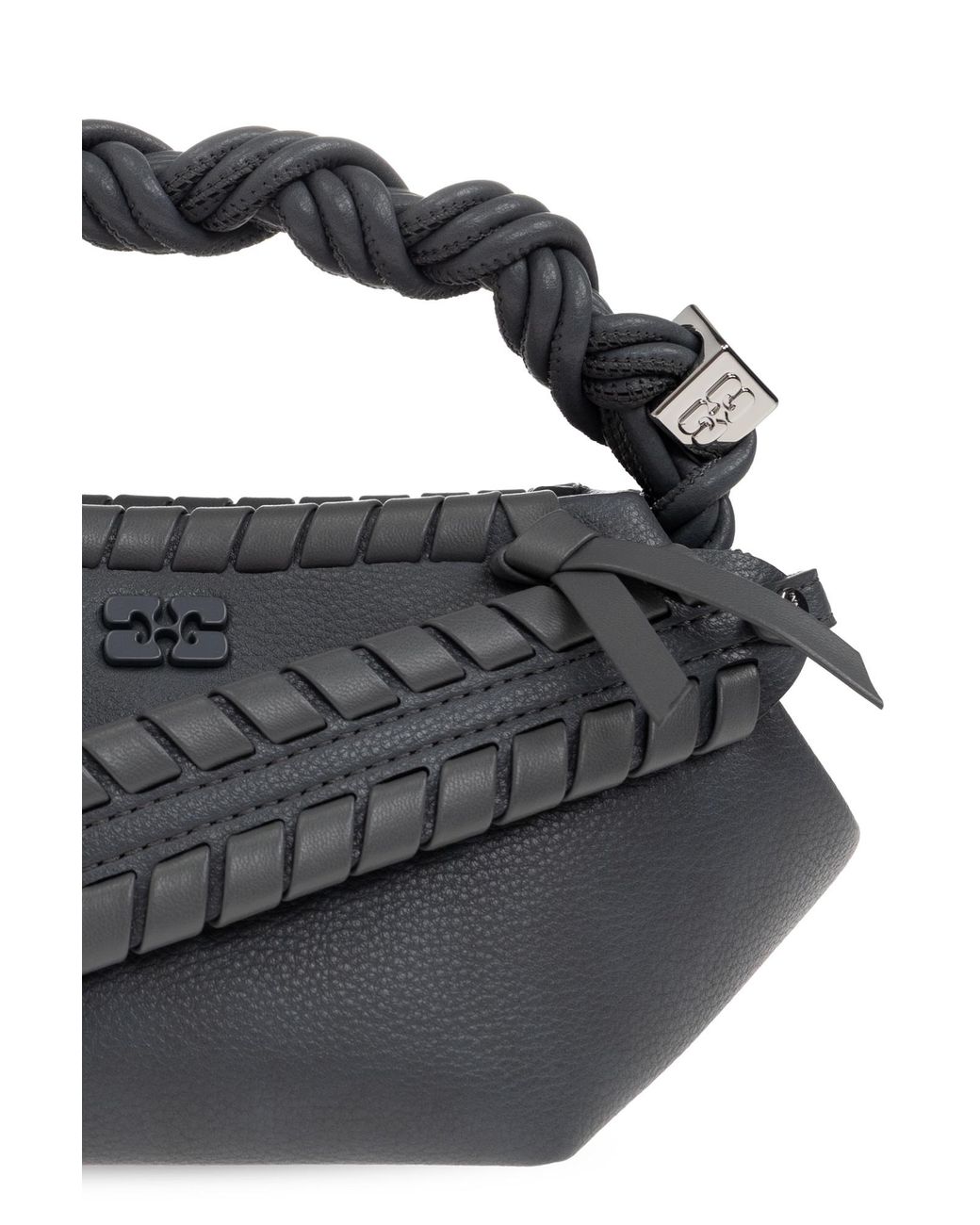 Ganni Black Handle Shoulder Bag