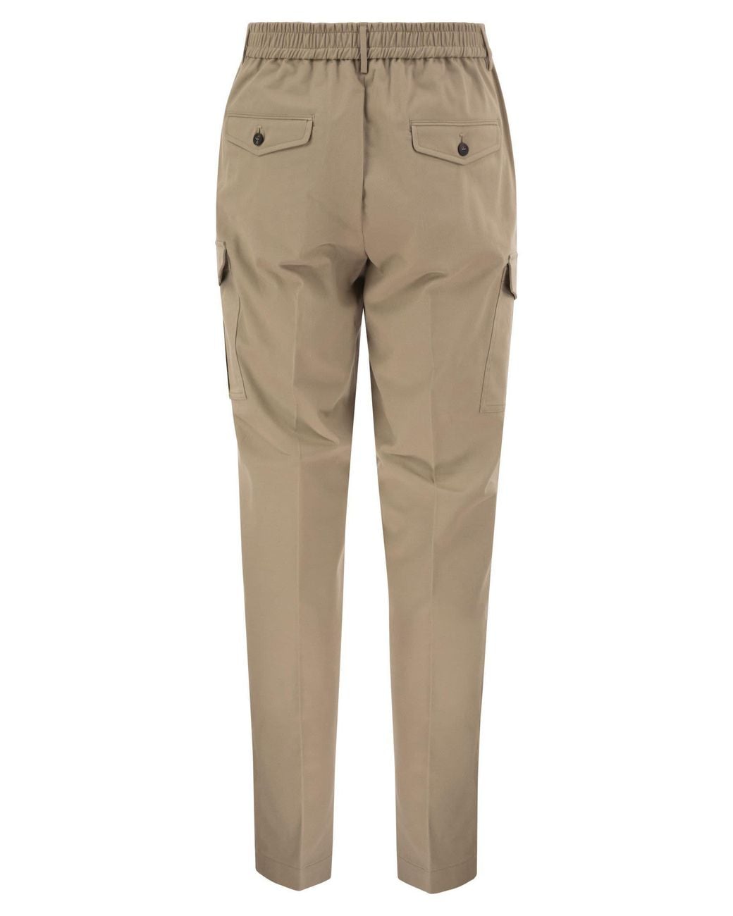 Peserico Natural Tapered Stretch Cargo Pants for men