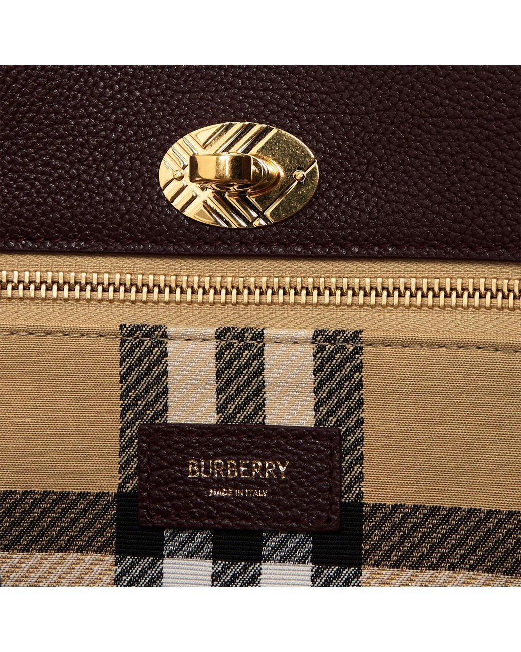 Burberry Brown Minimalist Leather Bag
