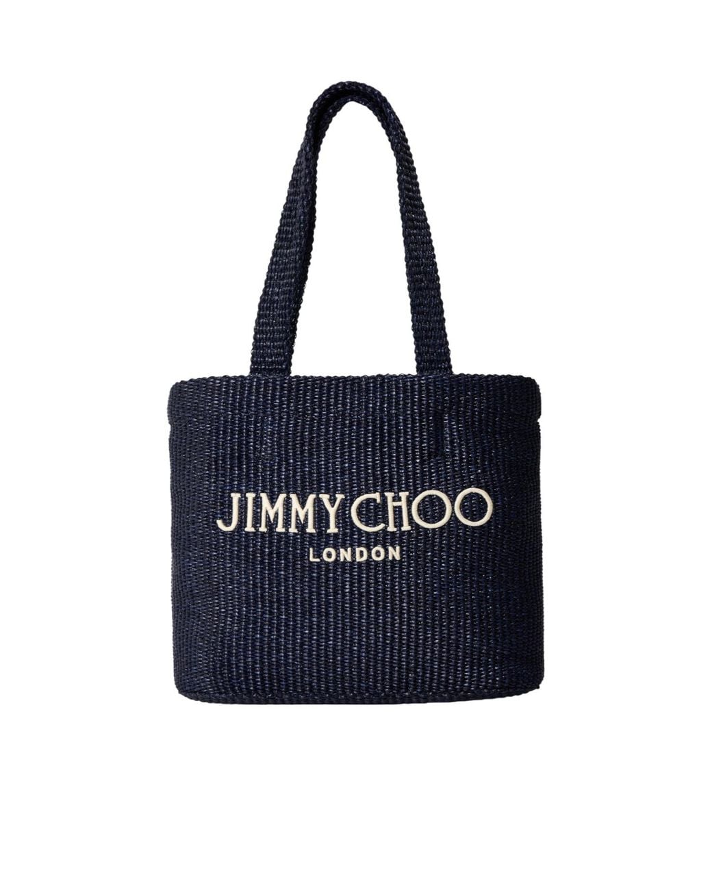 Jimmy Choo Blue Simple Straw Bag