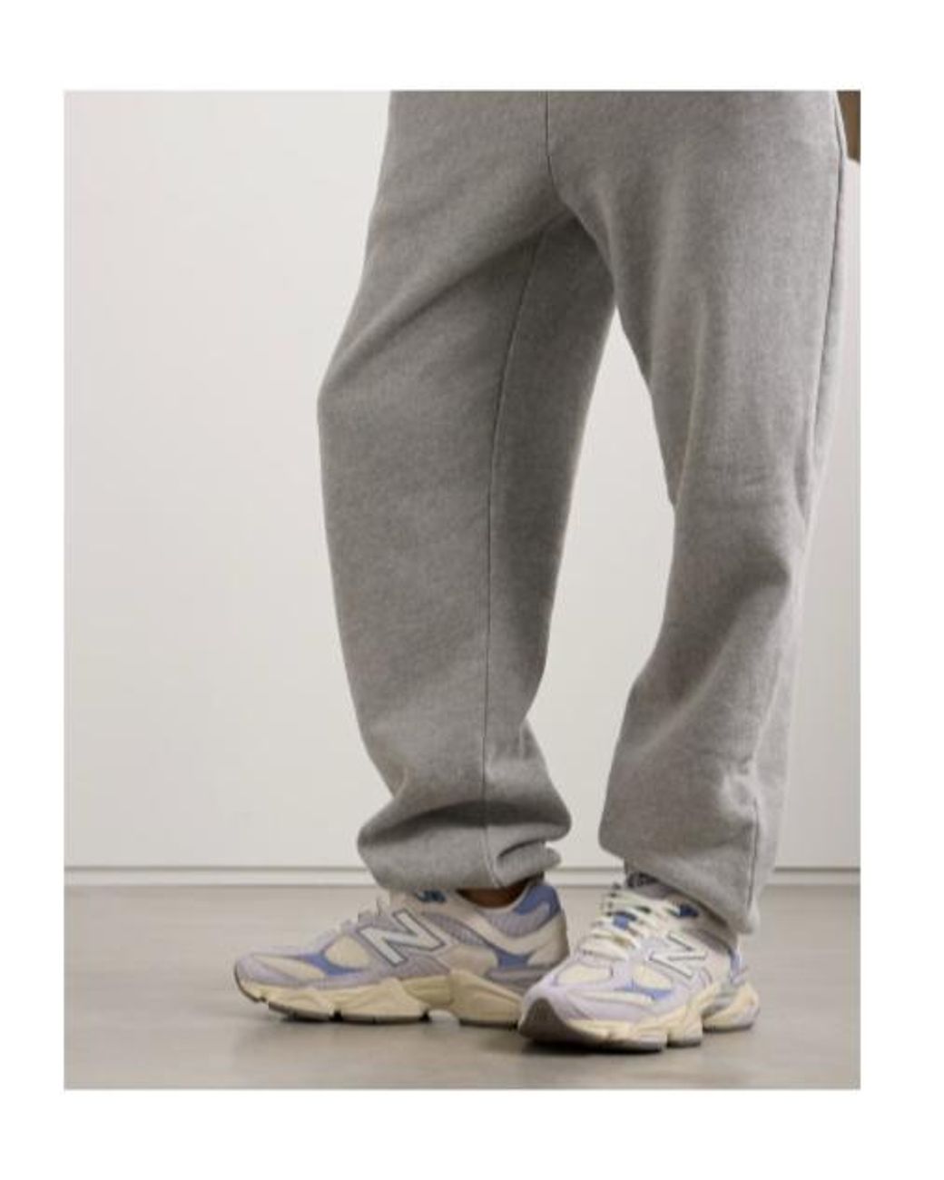 New Balance Gray 9060 Lace-Up Sneakers for men