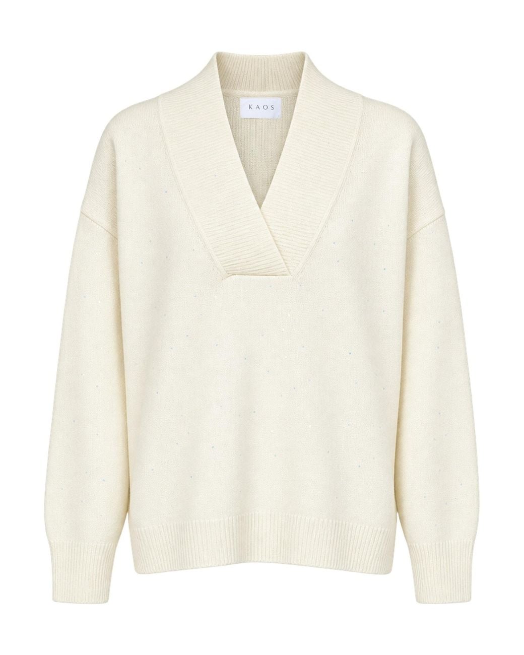 Kaos White Long-Sleeved Sweater
