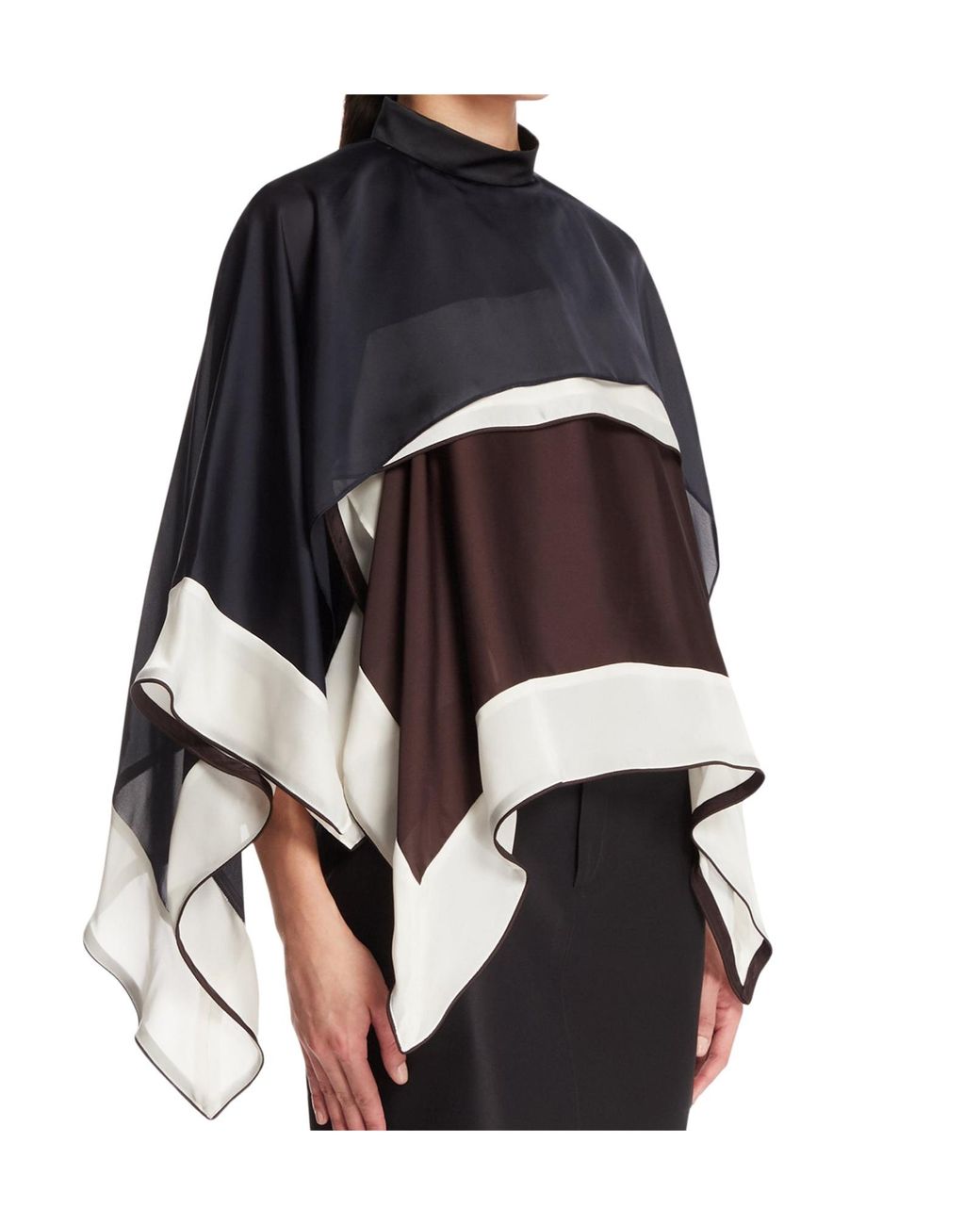 Sacai Black Draped Blouse