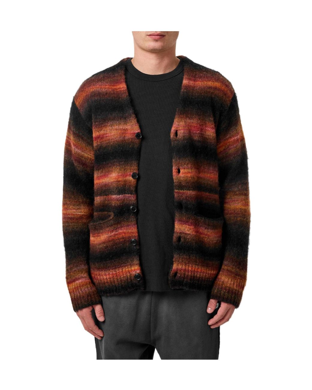 KENZO Black Mohair Cardigan for men