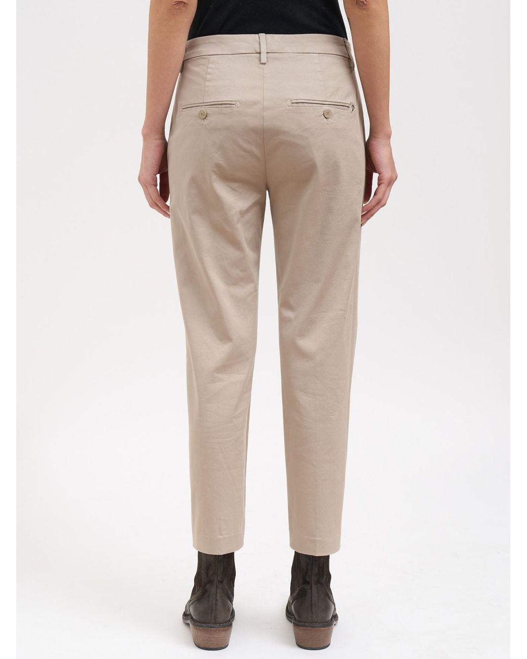 Dondup Gray Nima Zip-Fastening Tapered Trousers