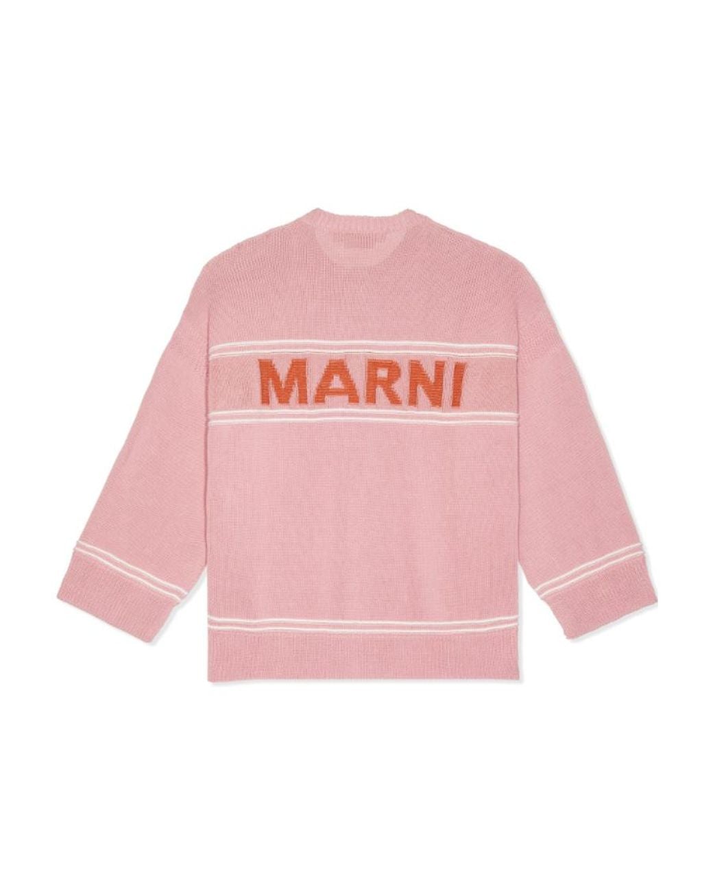 Marni Pink Buttoned Oversized-Fit Cardigan