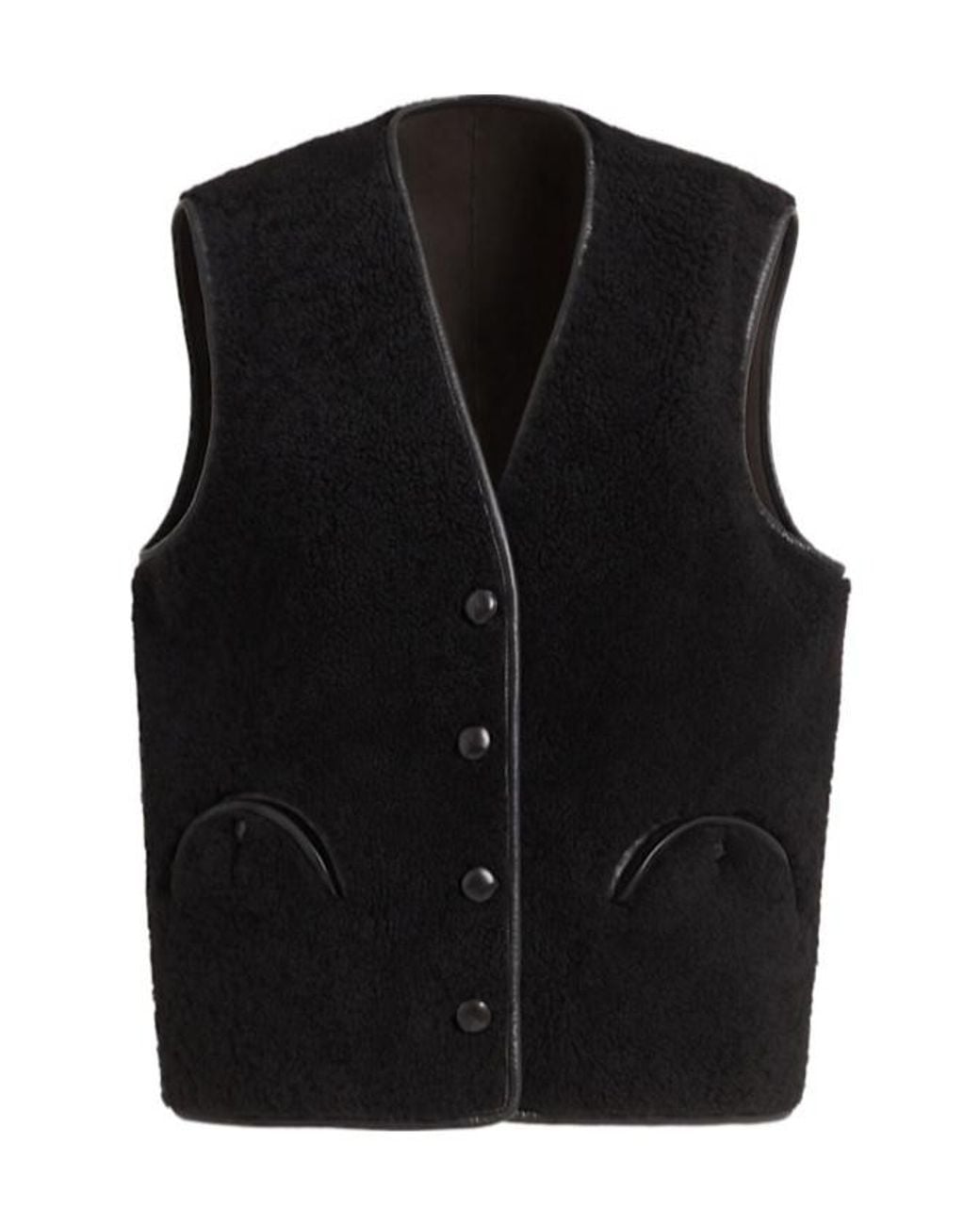 Blazé Milano Black Gliss Shearling Vest