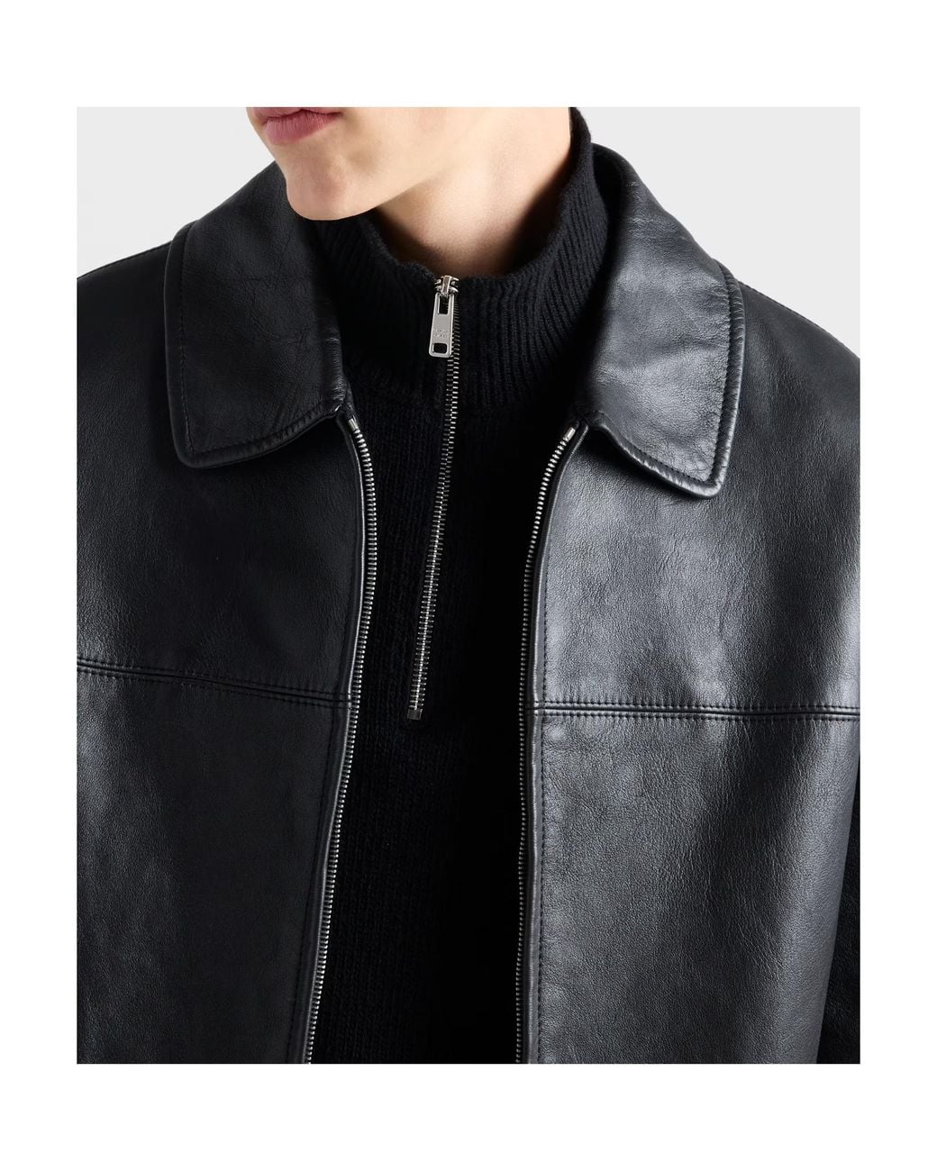 Prada Blue Wool And Cashmere Sweater for men