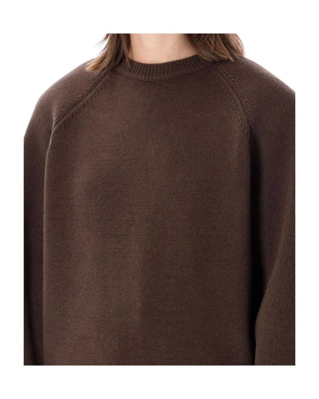 Frankie Shop Brown Lina Padded Knitted Sweater
