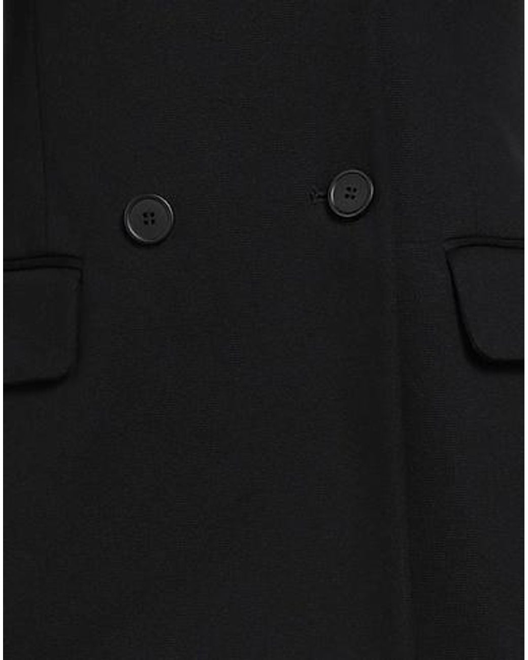 Sportmax Black Minimal Double-Breasted Blazer