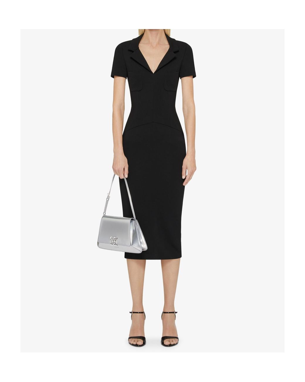 Givenchy Black 4G Detail Midi Dress