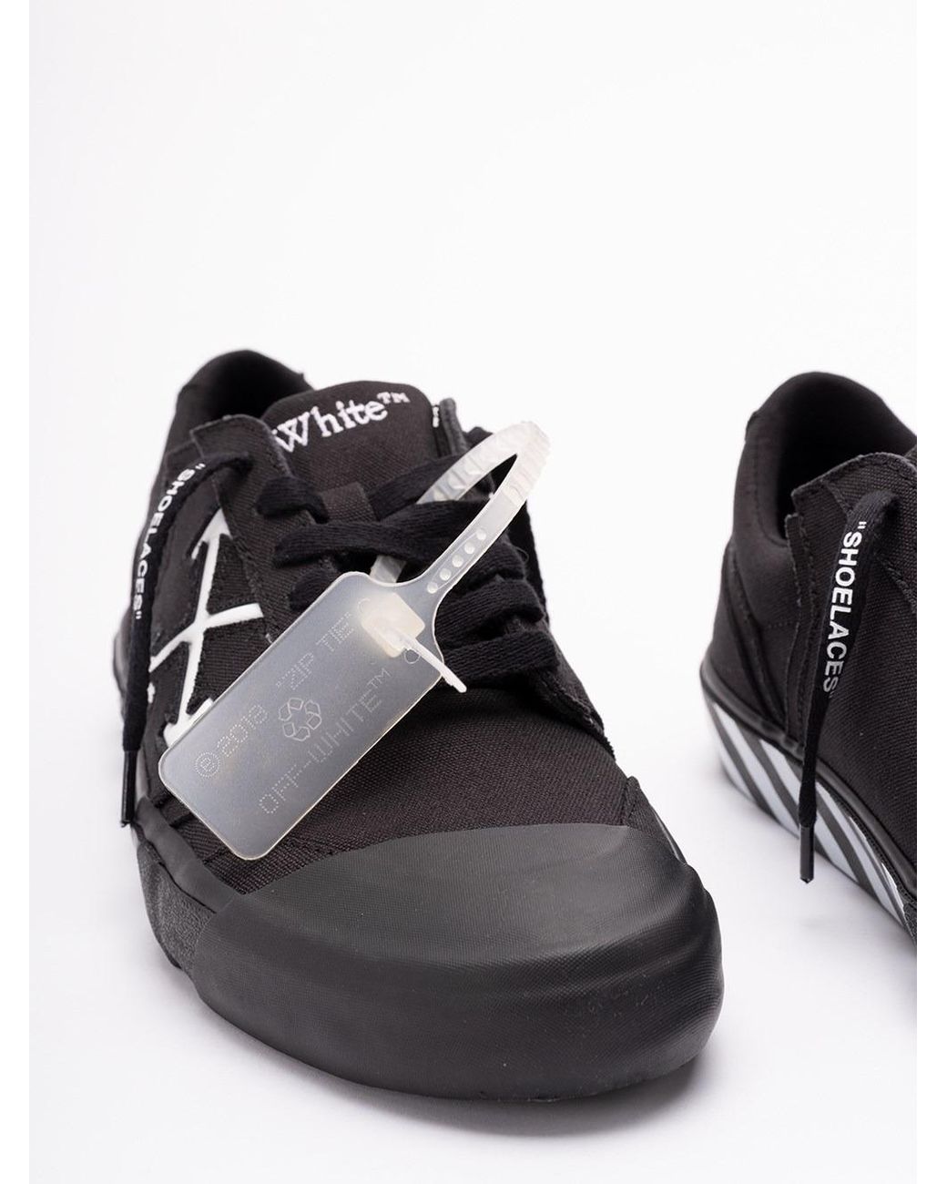 Off-White c/o Virgil Abloh Black Vulc Undercut Low-Top Sneakers for men