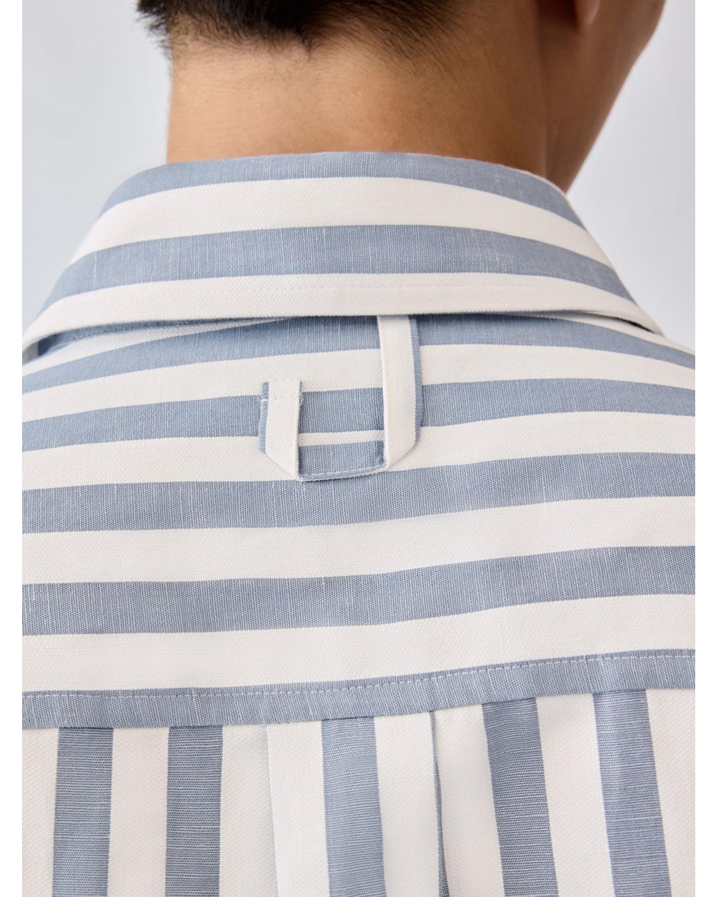 Jacquemus Blue Striped Long Sleeved Shirt for men