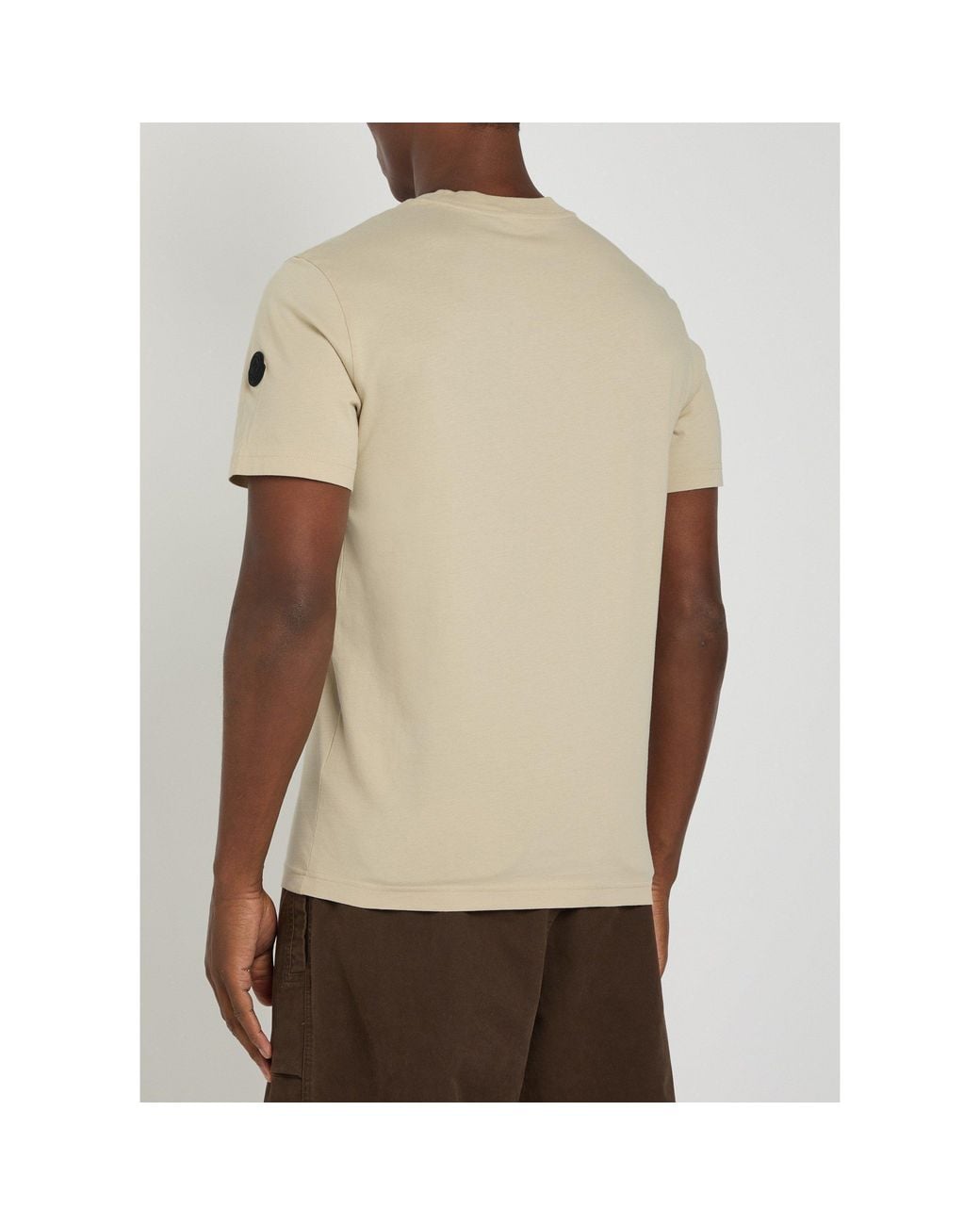 Moncler Natural Logo Cotton Short-Sleeve T-Shirt for men