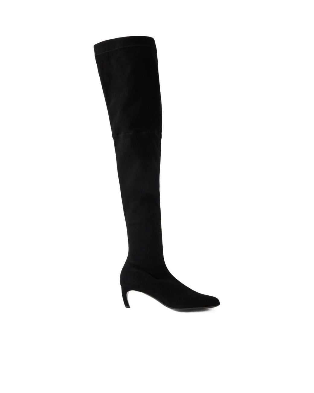 Victoria Beckham Black Suede Over-The-Knee Boots