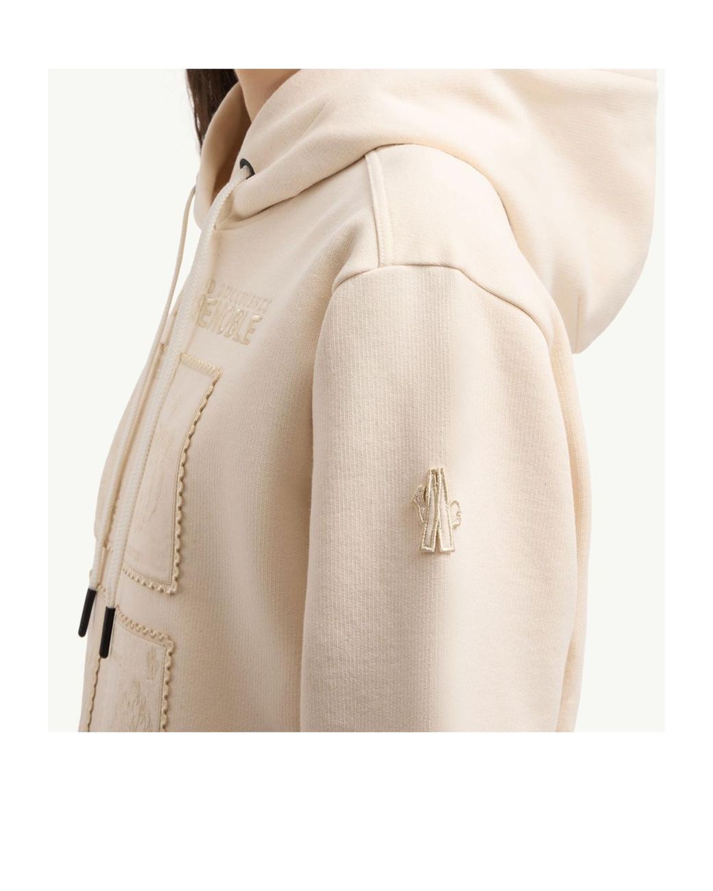 Moncler Natural Grenoble Botanical Patches Hoodie