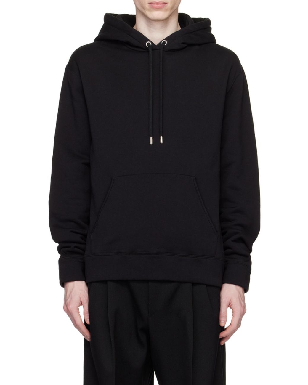 Lanvin Black Pull Rope Hooded Sweater for men