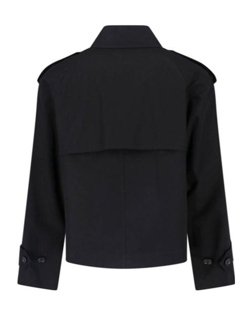 Burberry Black Tropical Gabardine Leadenham Trench Coat for men