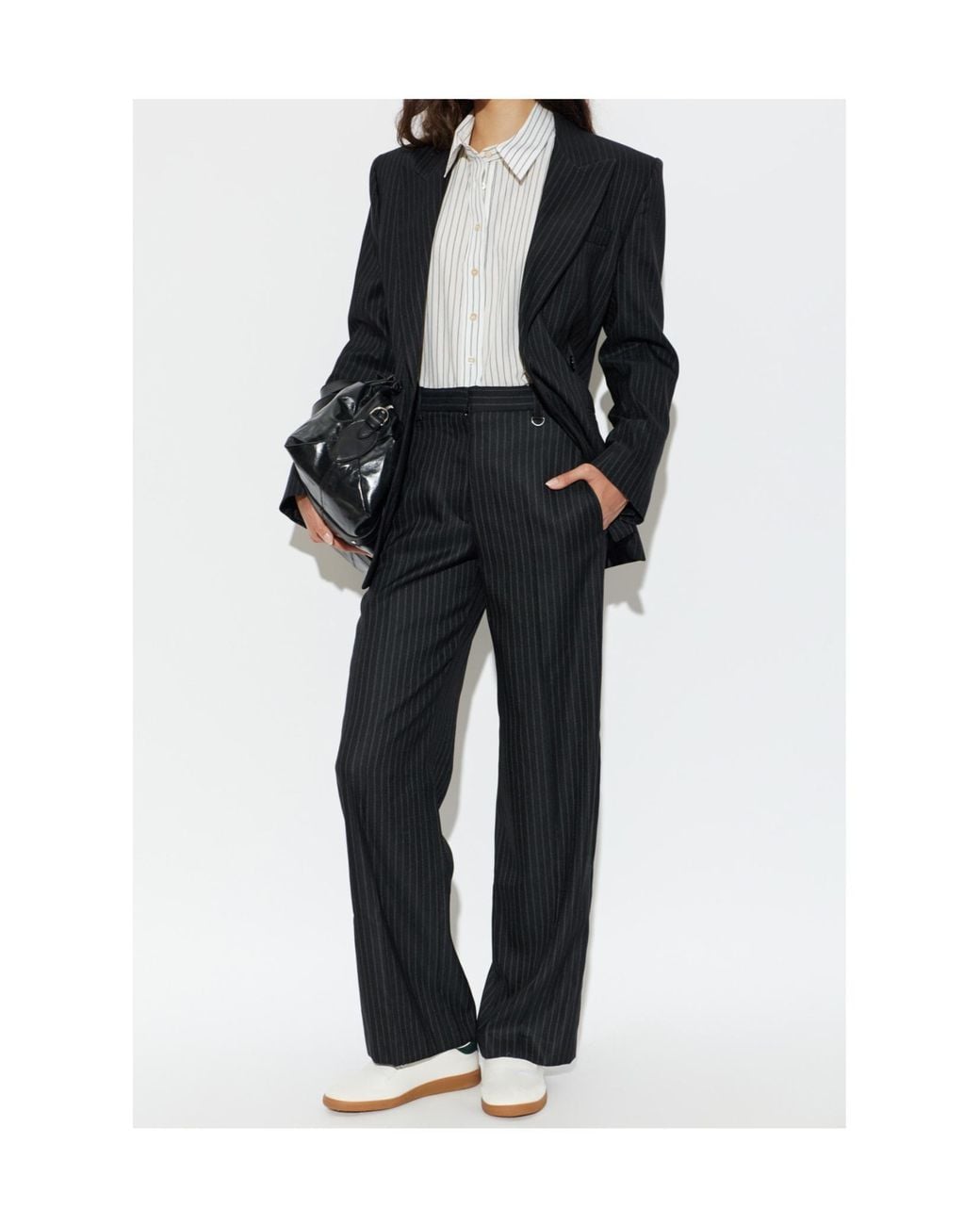 Isabel Marant Black Noanda Pinstripe Pants