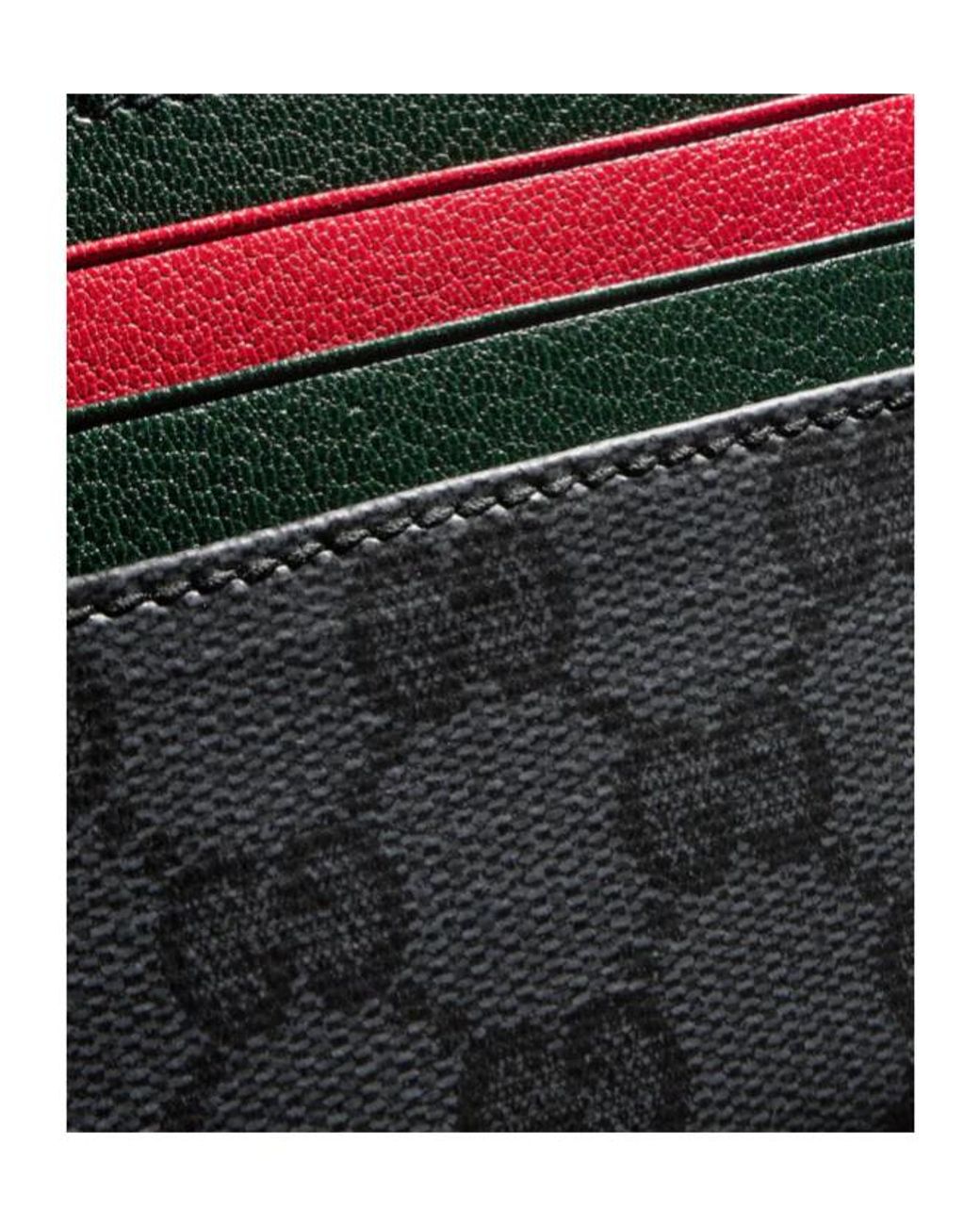 Gucci Multicolor Stripe Detailed Monogrammed Card Holder for men