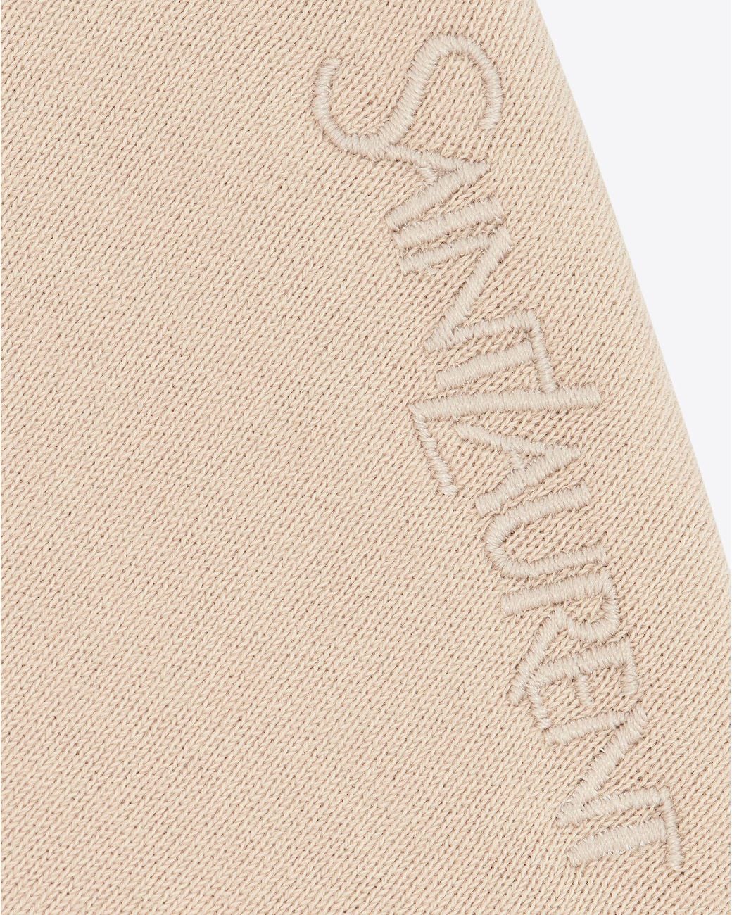 Saint Laurent Natural Crewneck Cropped Sweatshirt