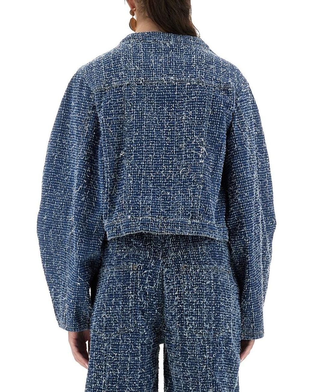 ROTATE BIRGER CHRISTENSEN Blue Long Sleeve Casual Jacket