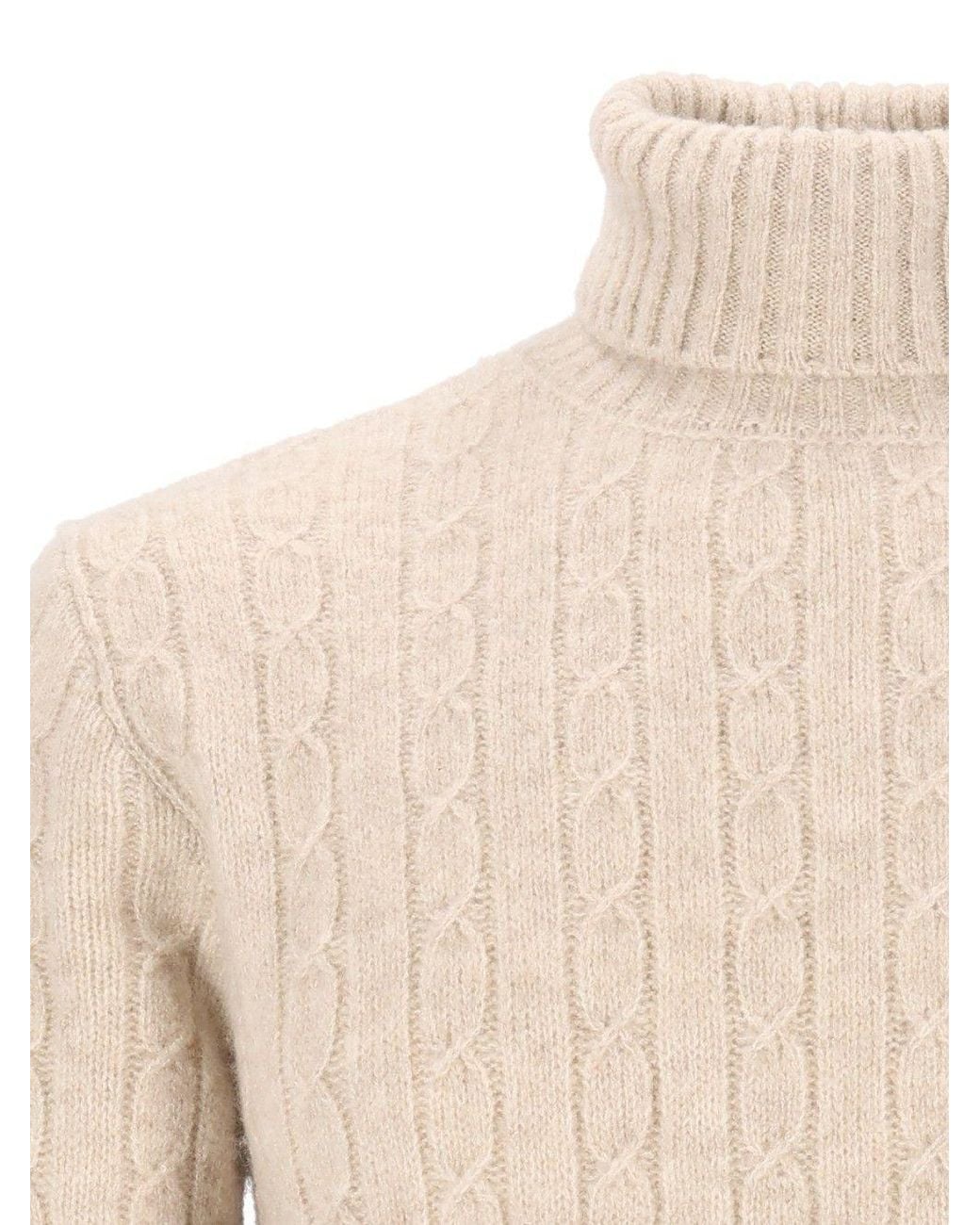 Eleventy Natural Long-Sleeved Roll-Neck Jumper for men