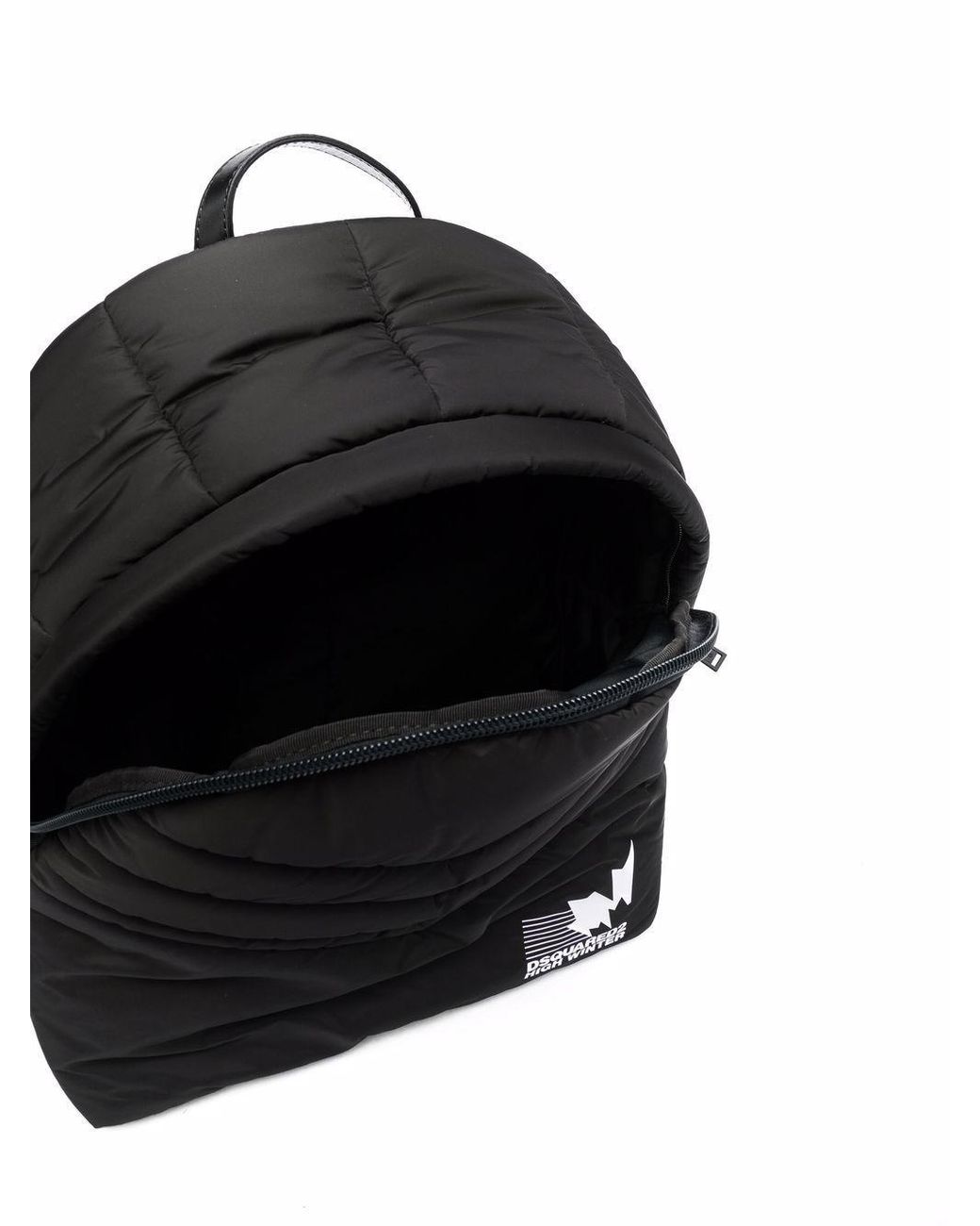 DSquared² Blue Padded Logo-Print Backpack for men