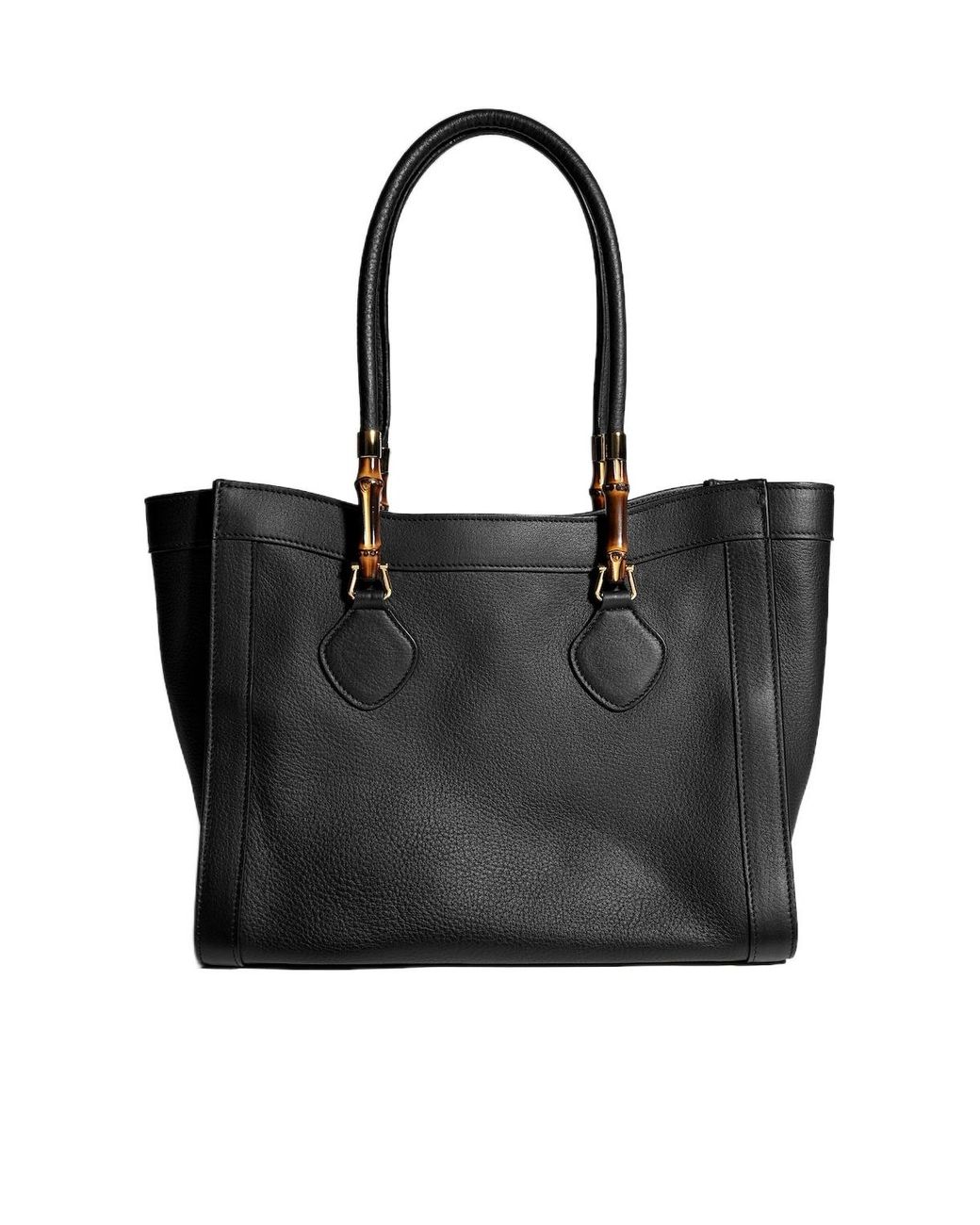Gucci Black Bamboo Tote Medium Bag