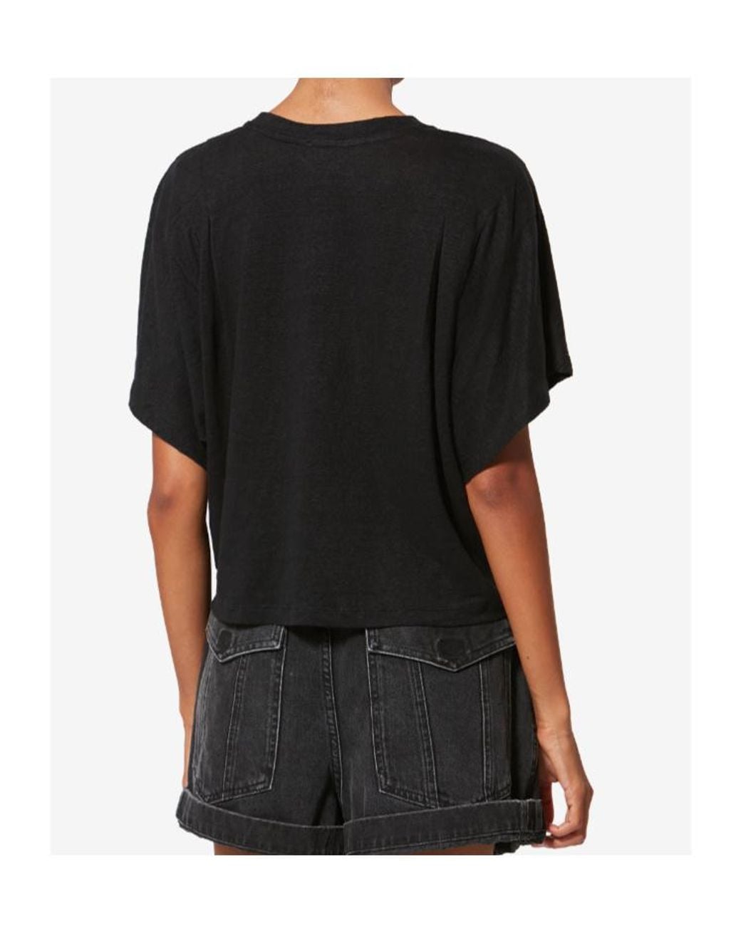 Isabel Marant Black Isabel Marant Étoile Kyanzae Cropped T-Shirt
