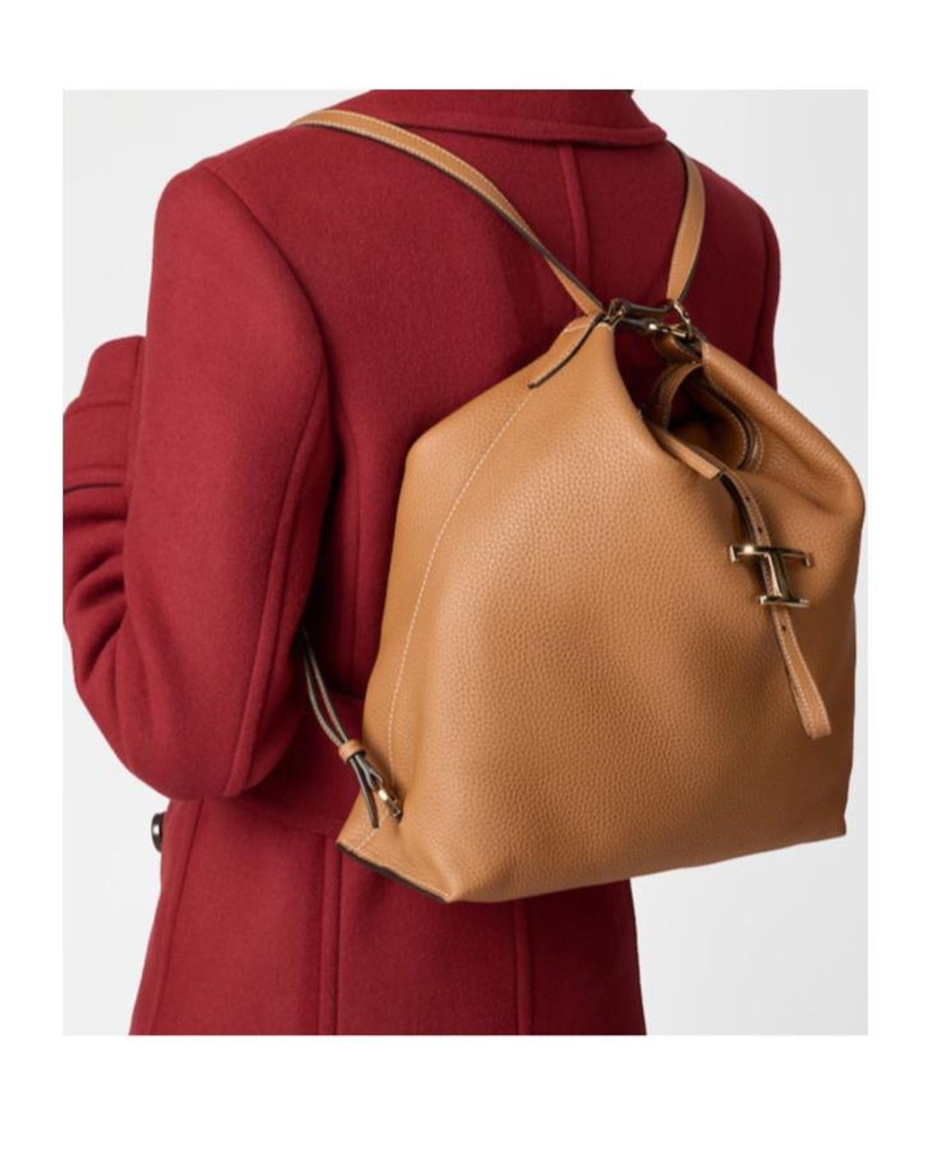 Tod's Brown T Timeless Medium Leather Shoulder Bag
