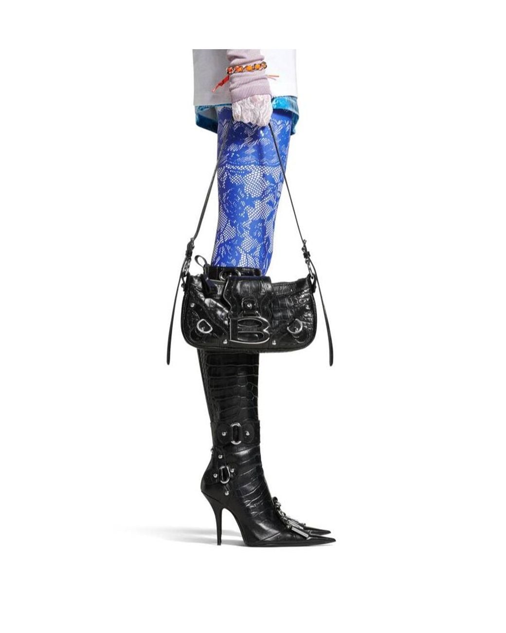 Balenciaga White Essex Small Shoulder Bag