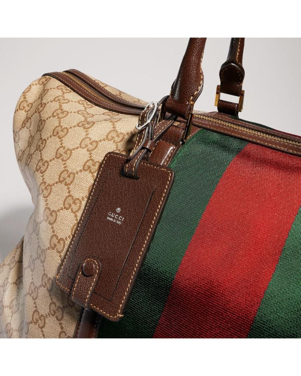 Gucci Brown Gg Monogrammed Medium Duffle Bag for men