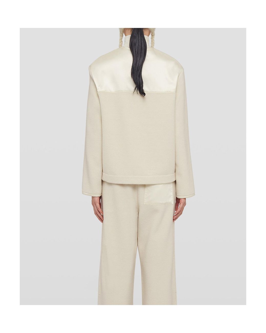 Jil Sander Natural Panelled Fleece Jacket