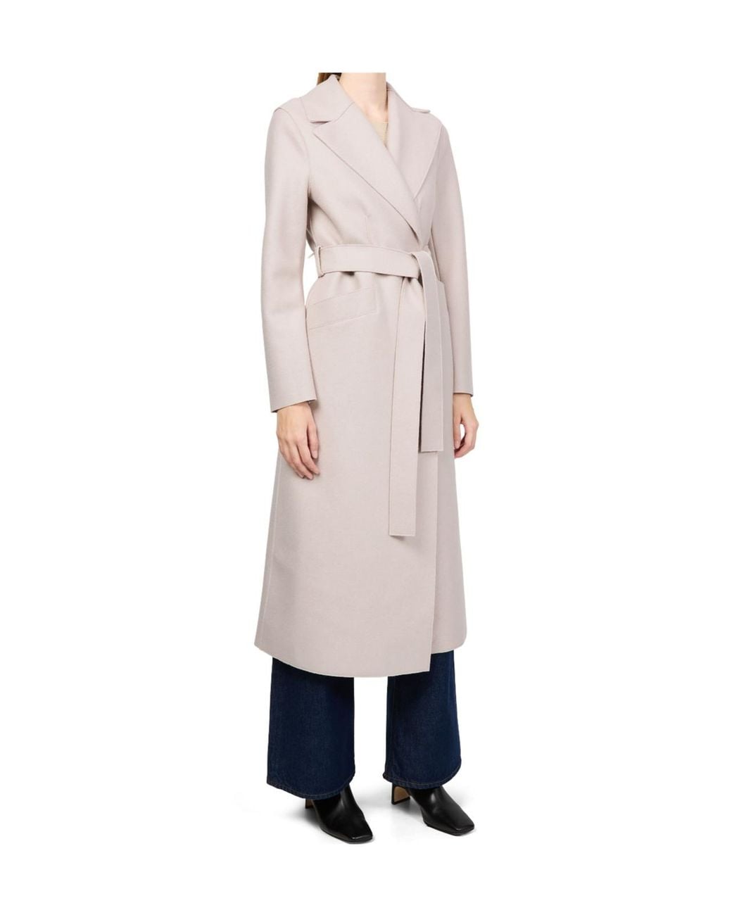 Harris Wharf London Natural Long-Sleeved Coat