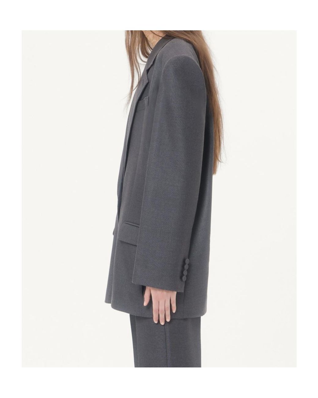 Valentino Gray Long-Sleeve Blazer