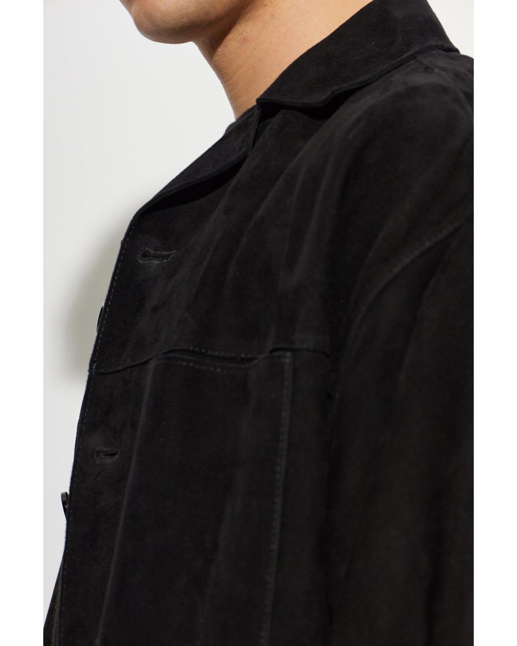 AMI Blue Long-Sleeve Shirt-Style Jacket for men