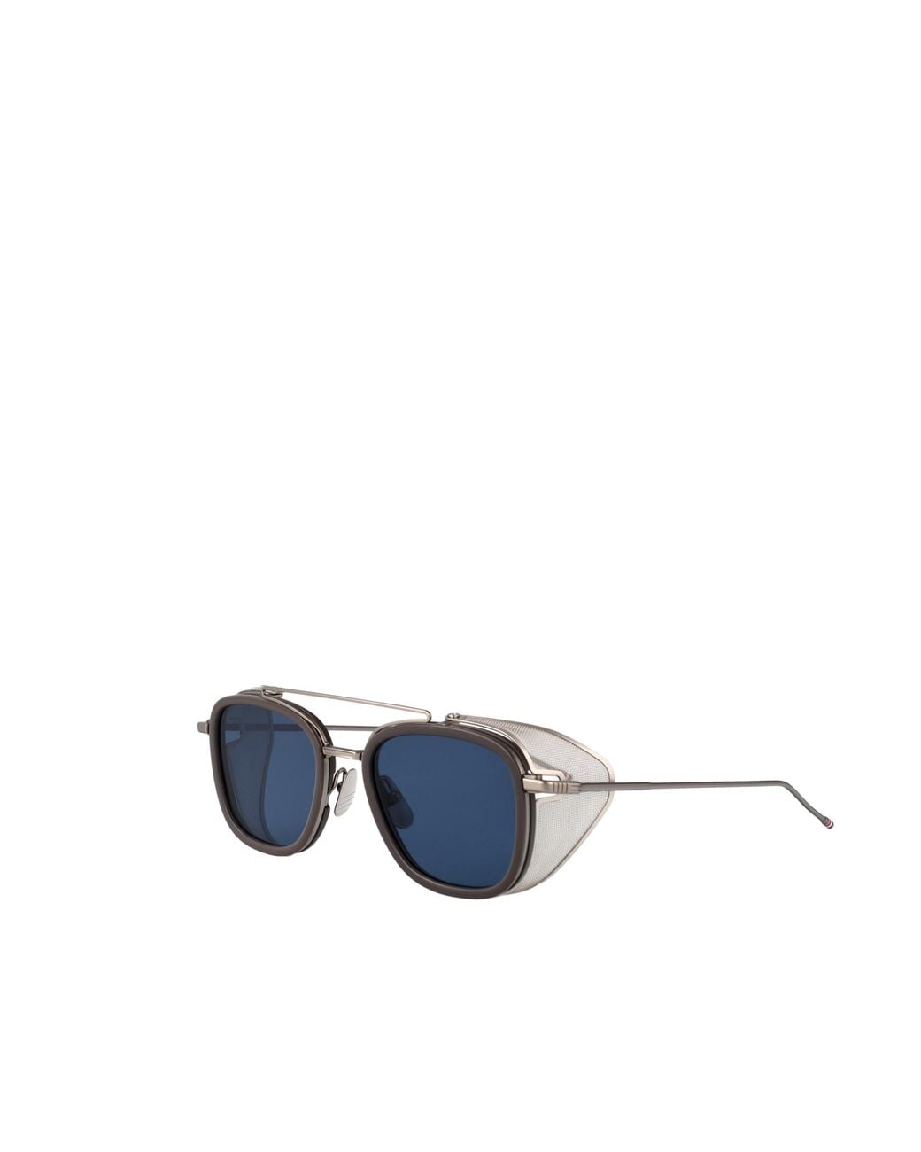 Thom Browne Blue Eyewear Square Frame Sunglasses for men