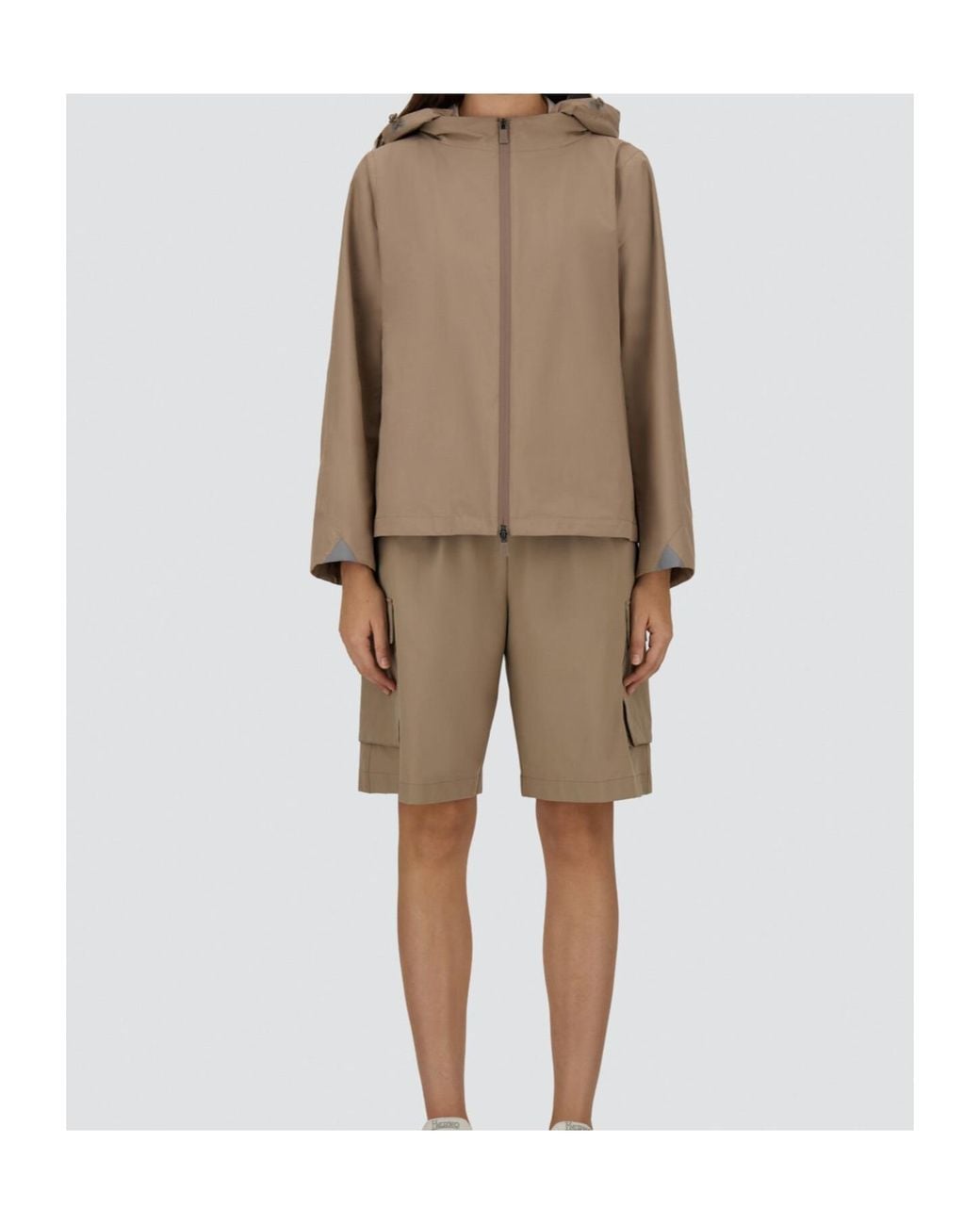 Herno Brown Long-Sleeved Casual Jacket