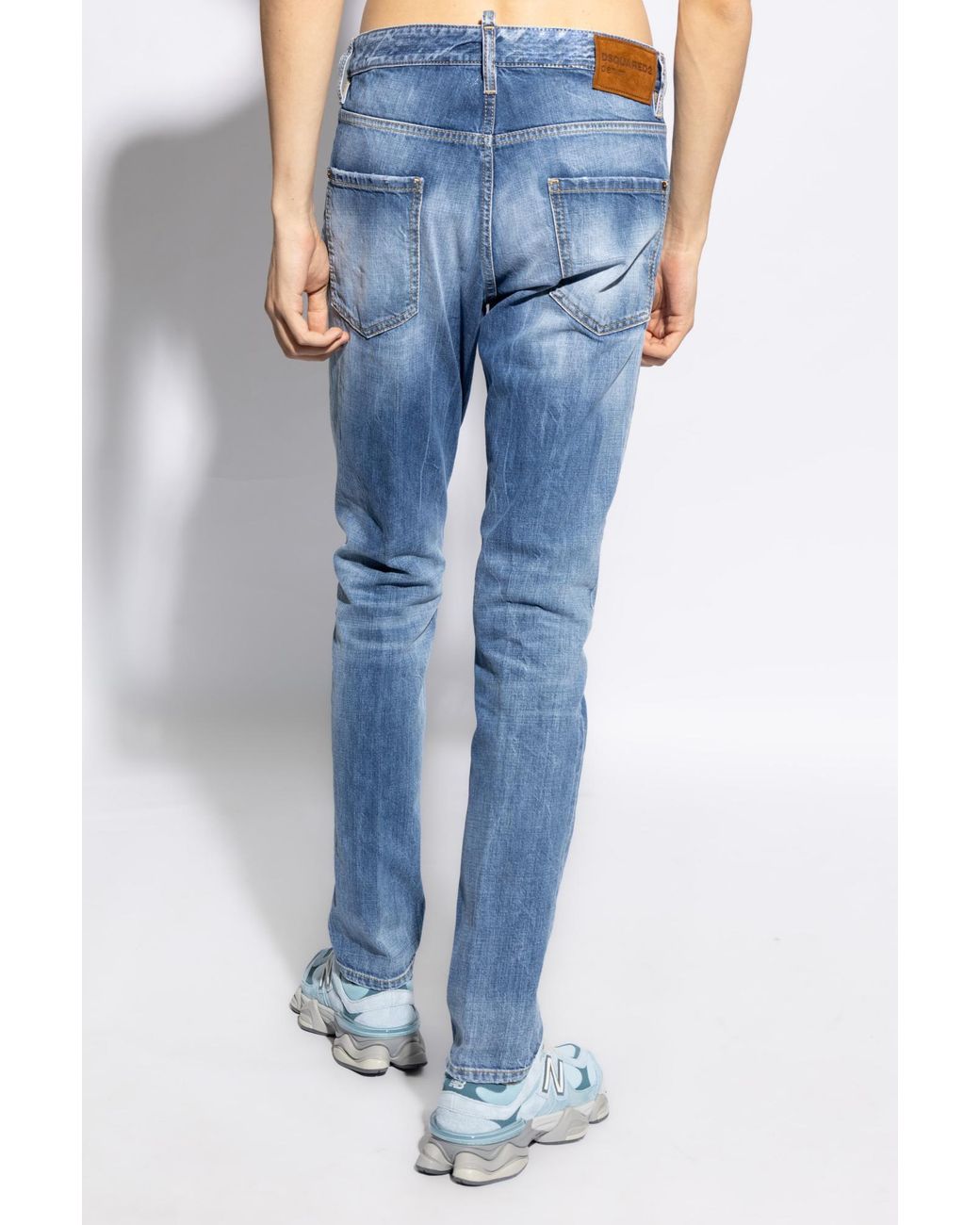 DSquared² Blue Cool Guy Logo Patch Denim Jeans for men