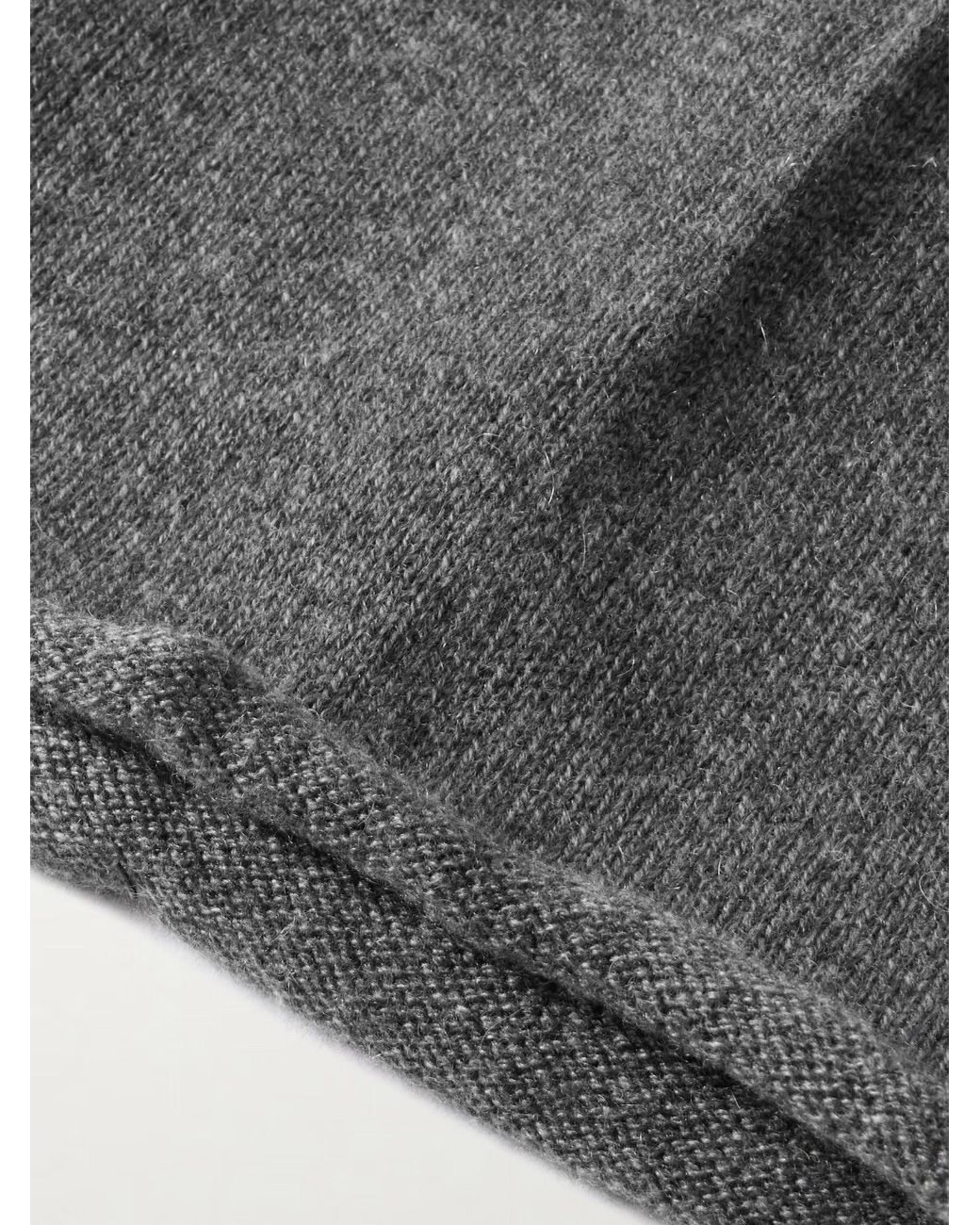 The Elder Statesman Gray Stacked Cashmere Beanie