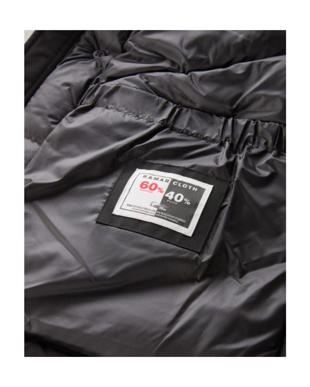 Woolrich Black Arctic Button-Up Padded Jacket for men