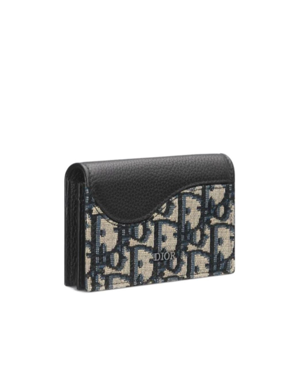 Dior Black Saddle Business Card Holder for men