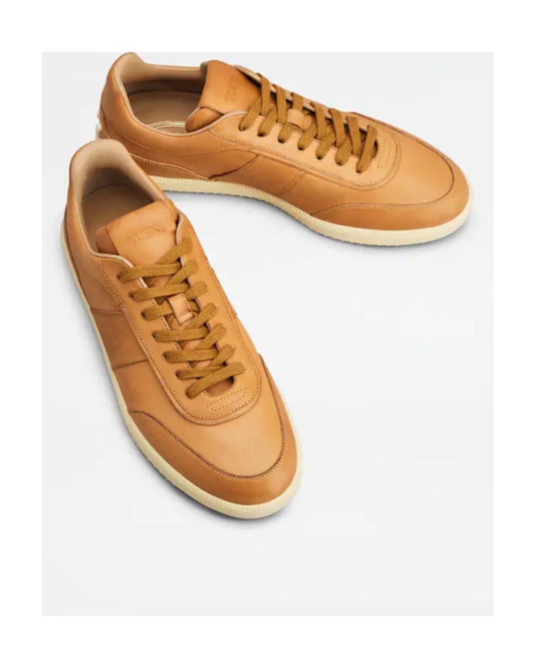 Tod's Brown Round Toe Lace-Up Sneakers for men