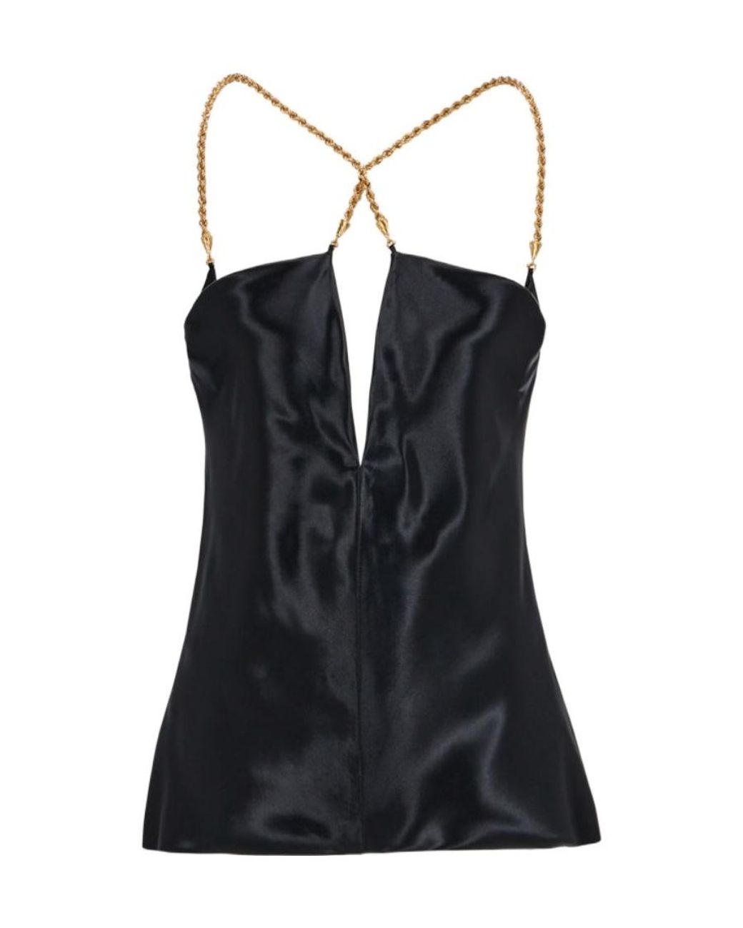 Ferragamo Black Ferragamo Chain Strap Top