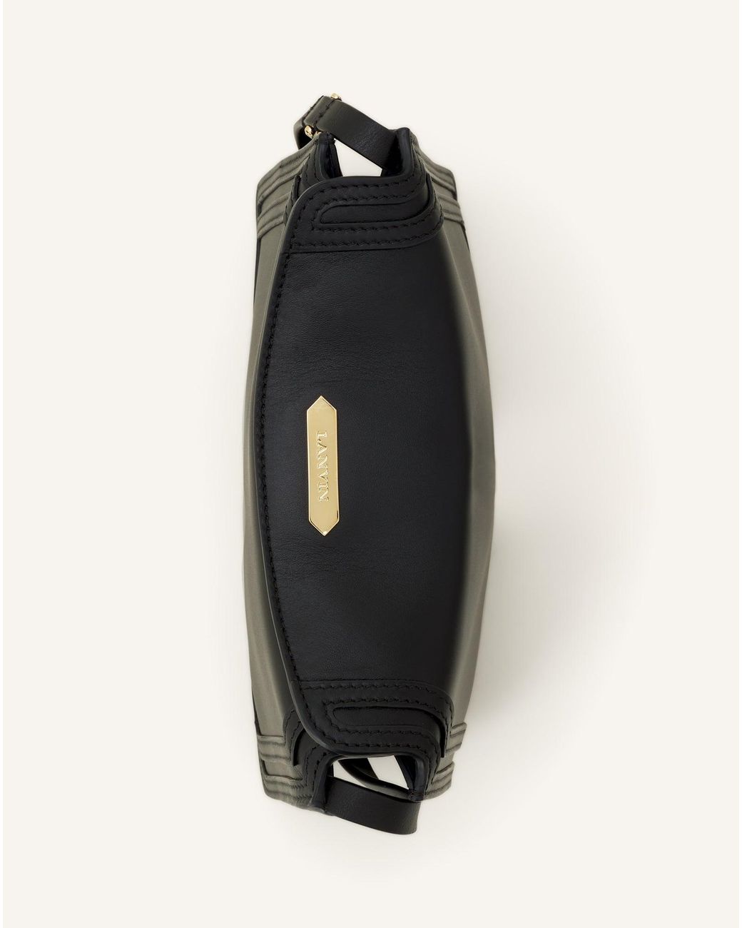 Lanvin Black Compagnon Flap Shoulder Bag