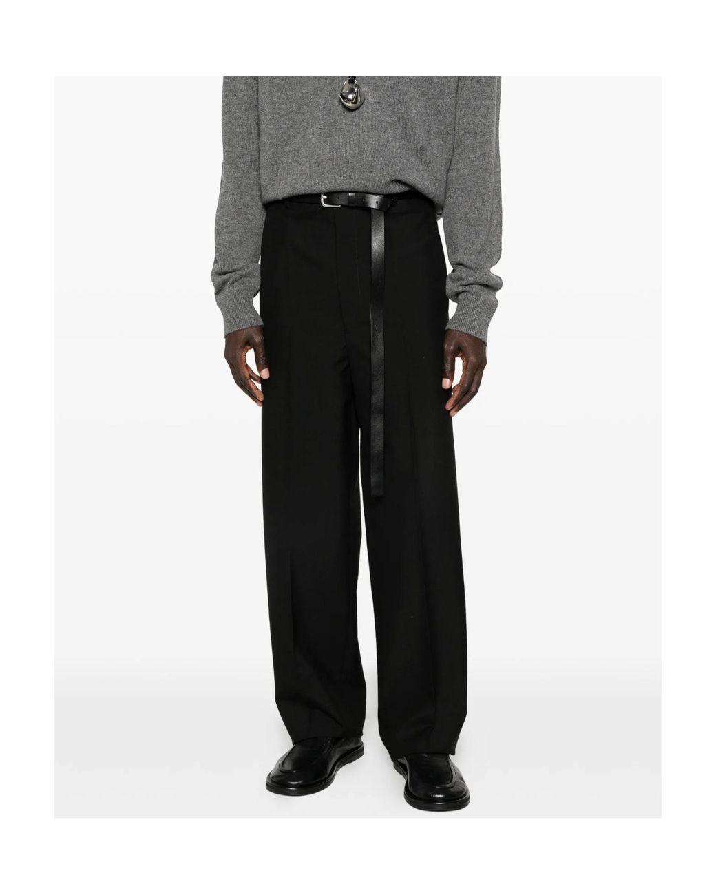 Jil Sander Black Casual Trousers With Belt Loops for men