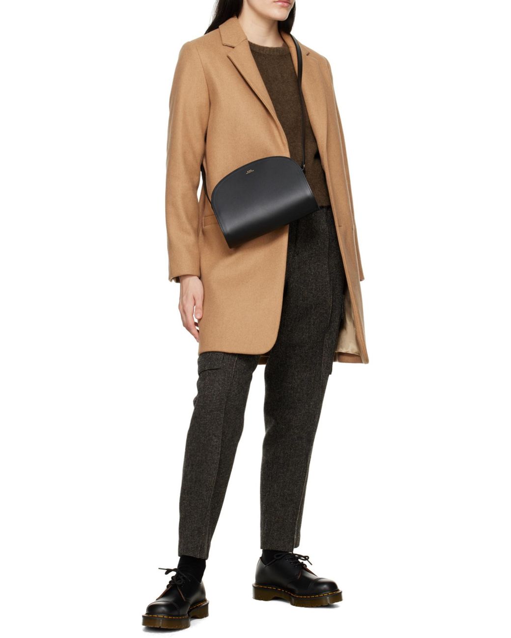A.P.C. Black Demi Lune Crossbody Bag
